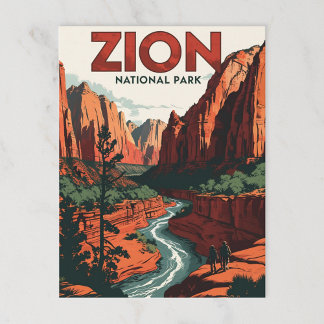 Zion National Park Canyon Postkarte