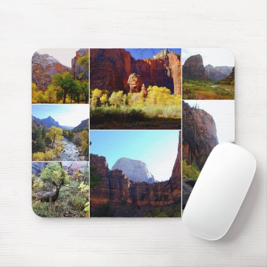 Zion National Park Collage Mousepad (Mit Mouse)
