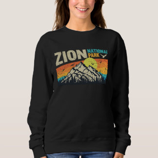 Zion National Park Cool Vintage Retro Utah Vacatio Sweatshirt