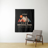 Zion National Park Coordinates Wandteppich (Beispiel)