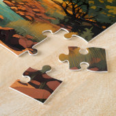 Zion National Park Illustration Retro Puzzle (Seite)