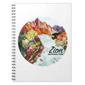 Zion National Park Jungfrau River Watercolor Notizblock (Vorderseite)