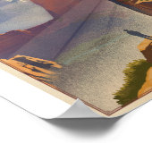 Zion National Park Litho Artwork Poster (Ecke)