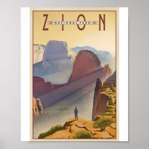 Zion National Park Litho Kunstposter Poster