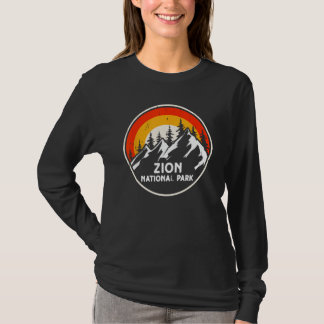 Zion National Park Mountain Trees & Sun Camping Hi T-Shirt