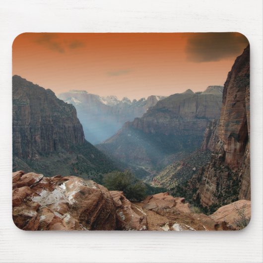 Zion National Park Mountains Landscape Mousepad (Vorne)