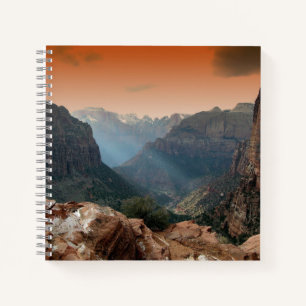 Zion National Park Mountains Landscape Notizblock