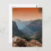 Zion National Park Mountains Landscape Postkarte (Vorne/Hinten)
