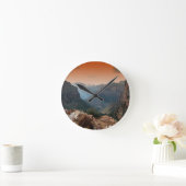 Zion National Park Mountains Landscape Runde Wanduhr (Zuhause)