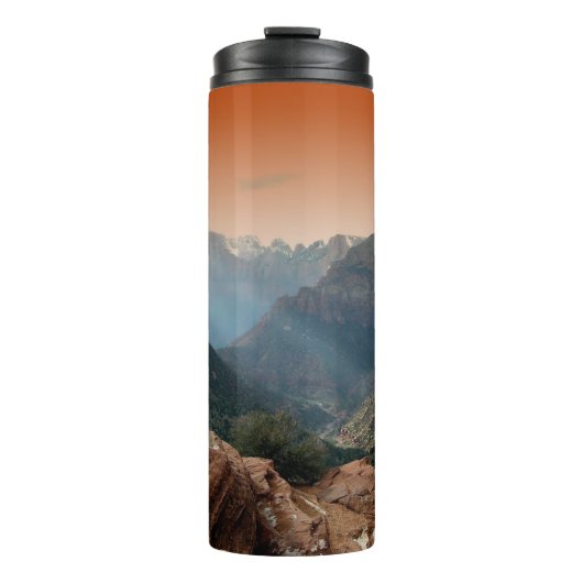 Zion National Park Mountains Landscape Thermosbecher (Vorderseite)