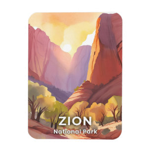 Zion National Park Reise Aquarell Magnet