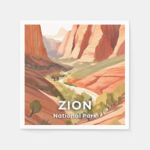 Zion National Park | Reise Wasserfarbe Tal
