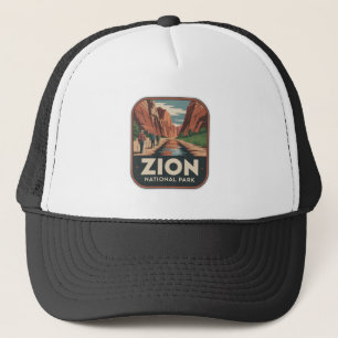 Zion National Park Retro-Abzeichen Truckerkappe