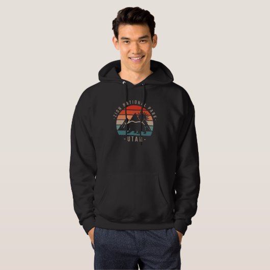 Zion National Park Retro Hoodie (Vorne ganz)