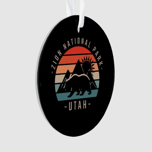 Zion National Park Retro Ornament (Vorderseite)