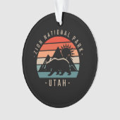 Zion National Park Retro Ornament (Vorderseite)