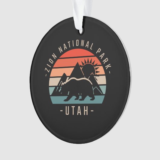 Zion National Park Retro Ornament (Vorderseite)