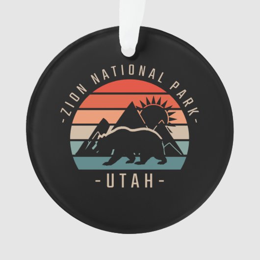 Zion National Park Retro Ornament (Vorderseite)