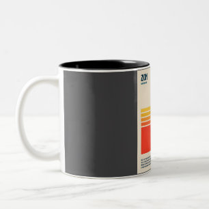 Zion National Park Retro-Reise Kunst Zweifarbige Tasse