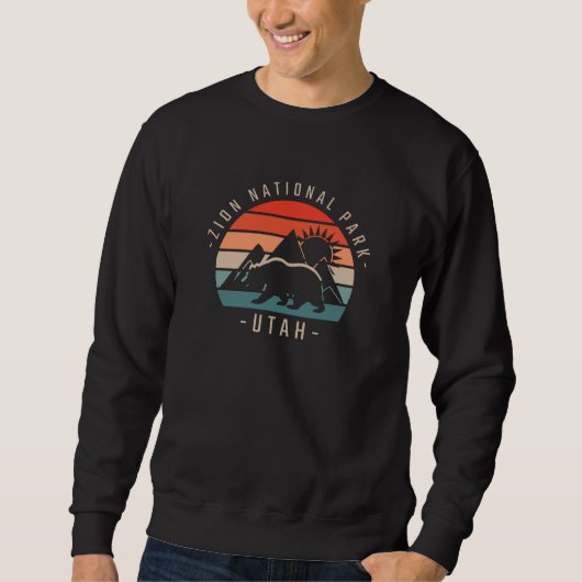 Zion National Park Retro Sweatshirt (Vorderseite)