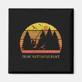 Zion National Park Retro Vintage Magnet (Vorne)