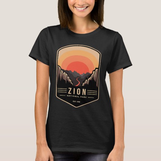 Zion National Park Retro Vintage T-Shirt (Vorderseite)