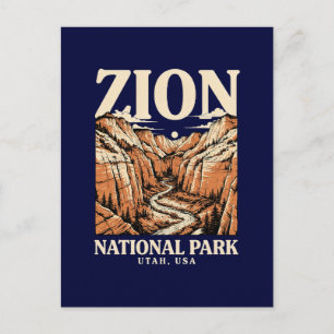 Zion National Park Rote Klippen Feiertagspostkarte