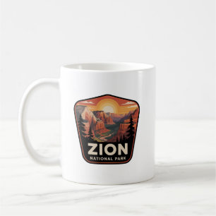 Zion National Park Sonnenuntergang Canyon Vintage Kaffeetasse