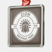 Zion National Park Sun Trees Ornament Aus Metall (Links)