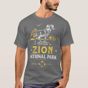 Zion National Park Sweat Vintag Bighorn Utah Men T-Shirt