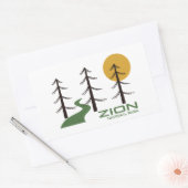 Zion National Park Trail Rechteckiger Aufkleber (Umschlag)