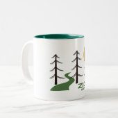 Zion National Park Trail Zweifarbige Tasse (Vorderseite Links)