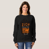 Zion National Park US Flag Bighorn Sheep Mountains Sweatshirt (Vorne ganz)