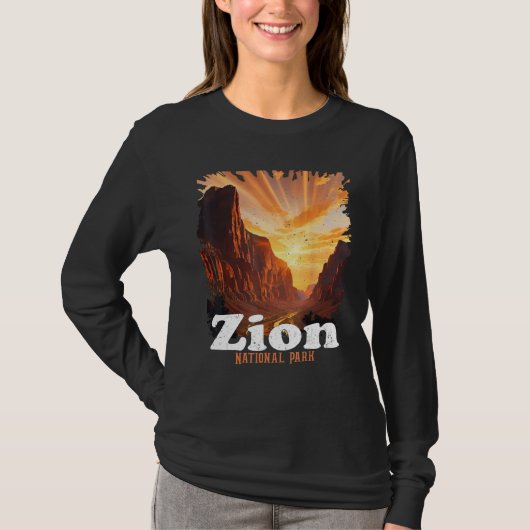 Zion National Park US Trail Explore Utah Camping H T-Shirt (Vorderseite)