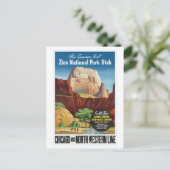 Zion National Park, Utah America Travel Postkarte (Stehend Vorderseite)