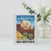 Zion National Park, Utah America Travel Postkarte (Stehend Vorderseite)