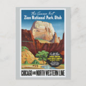Zion National Park, Utah America Travel Postkarte (Vorderseite)