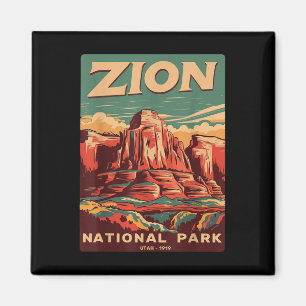 Zion National Park Utah Angels Landing Vintage Wan Magnet