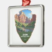 Zion National Park Utah Arrowhead Ornament Aus Metall (Links)