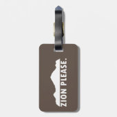 Zion National Park Utah Bitte Gepäckanhänger (Rückseite vertikal)