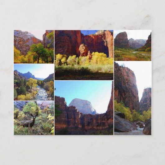 Zion National Park, Utah, Collage Postcard Postkarte (Vorderseite)