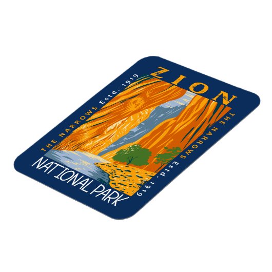 Zion National Park Utah Die Pfeile beunruhigt Magnet (Linke Seite)