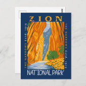 Zion National Park Utah Die Pfeile beunruhigt Postkarte (Vorne/Hinten)