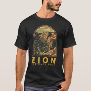 Zion National Park Utah Die Pfeile Vintages Emblem T-Shirt