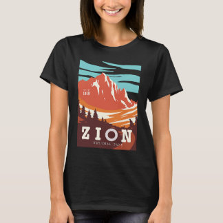 Zion National Park Utah Hiking Travel Poster  Idea T-Shirt