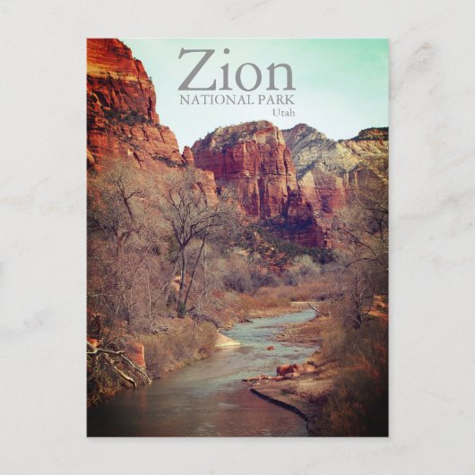 Zion National Park Utah Landscape Postkarte (Vorderseite)