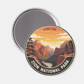 Zion National Park Utah Magnet (Vorderseite/Rückseite)