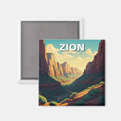 Zion National Park Utah Magnet (Vorderseite/Rückseite)