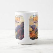 Zion National Park Utah Moab Canyon Retro Kaffeetasse (Mittel)