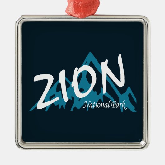 Zion National Park Utah Mountains Ornament Aus Metall (Vorne)